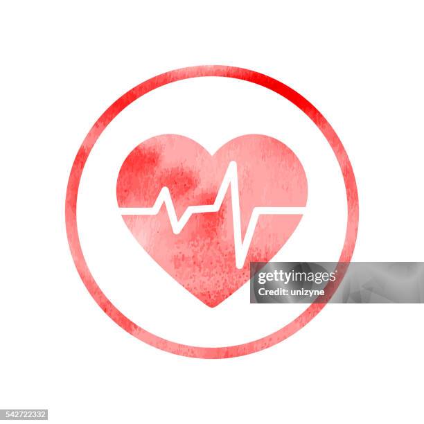 heart rhythm medical icon - digital signage display stock illustrations