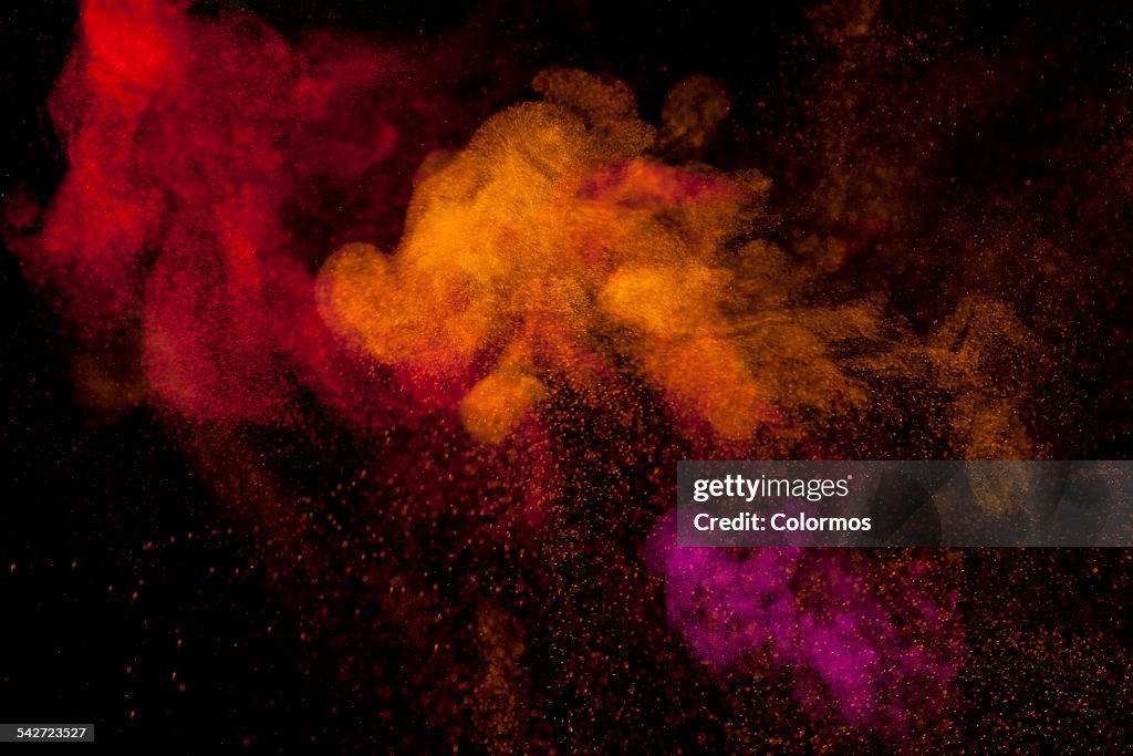 Colored powder motion