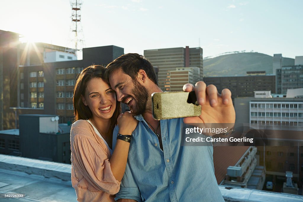 Couple on a rooftop