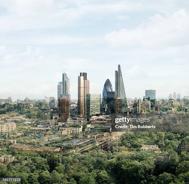 London with trees.