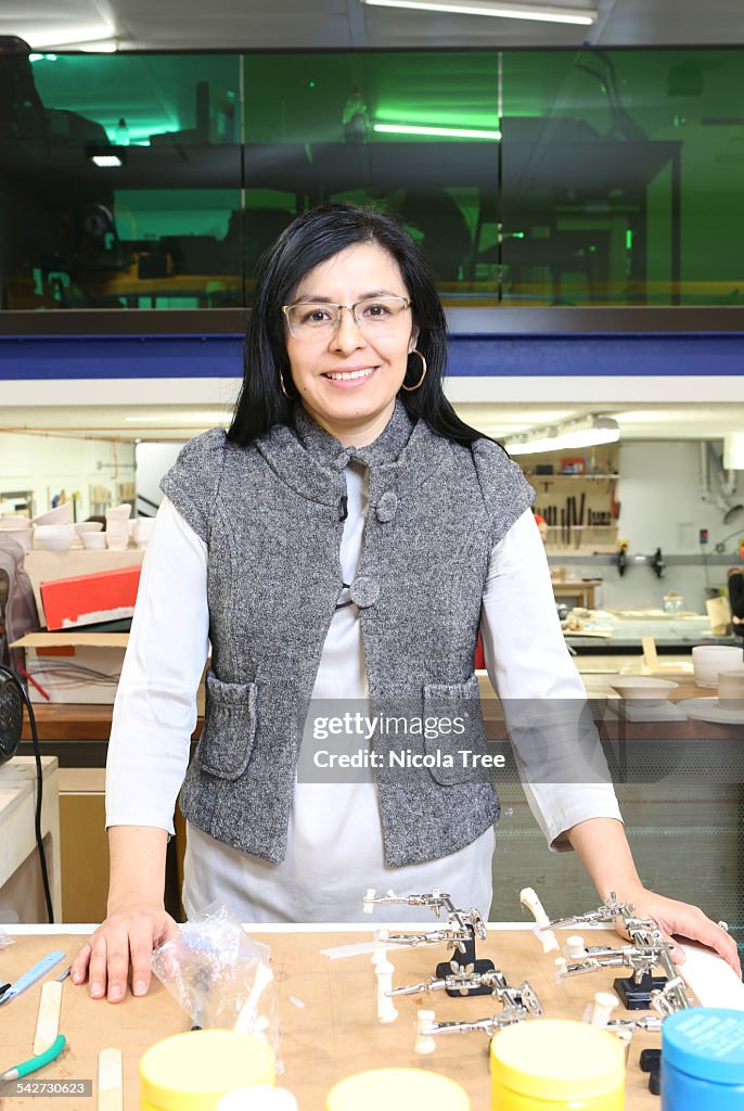 Female bioengineer in the lab