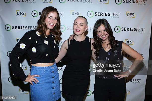 Kaily Smith, Rose McGowan and Randi Kleiner attend SeriesFest: Season Two at Sie FilmCenter on June 23, 2016 in Denver, Colorado.