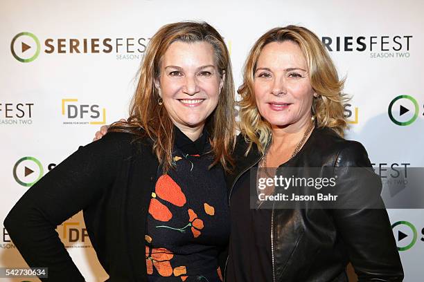 Kim Cattrall and Krista Smith attend SeriesFest: Season Two at Sie FilmCenter on June 23, 2016 in Denver, Colorado.