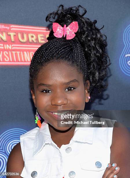 Actress Trinitee Stokes attends the premiere of 100th Disney Channel's Original Movie "Adventures In Babysitting" and celebration of all DCOMS at...