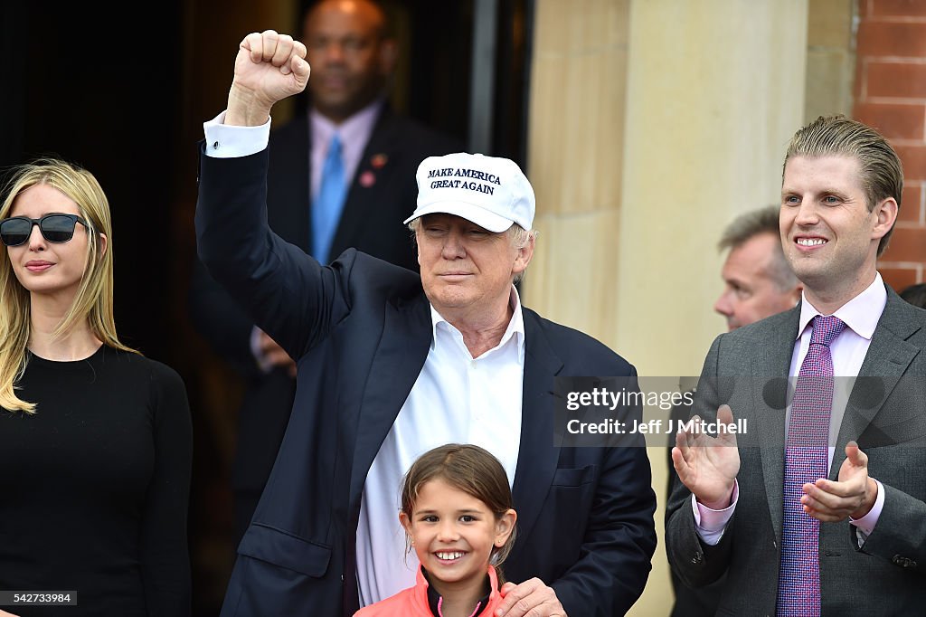 Donald Trump Opens His New Golf Course At Turnberry