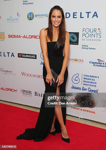 Jodi Anasta arrives ahead of the annual Jeans For Genes Excellence Ball on June 24, 2016 in Sydney, Australia.