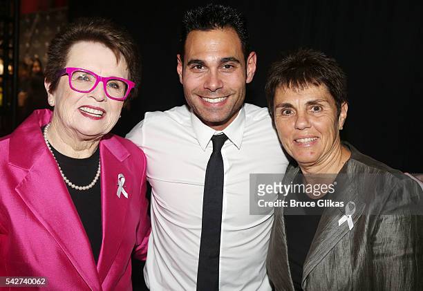 Honoree Billie Jean King, Eric Podwall and Ilana Kloss attend The Logo TV 2016 Trailblazer Honors at Cathedral of St. John the Divine on June 23,...