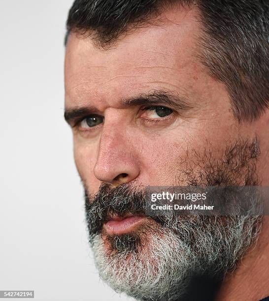 Paris , France - 24 June 2016; Republic of Ireland assistant manager Roy Keane during a press conference in Versailles, Paris, France.