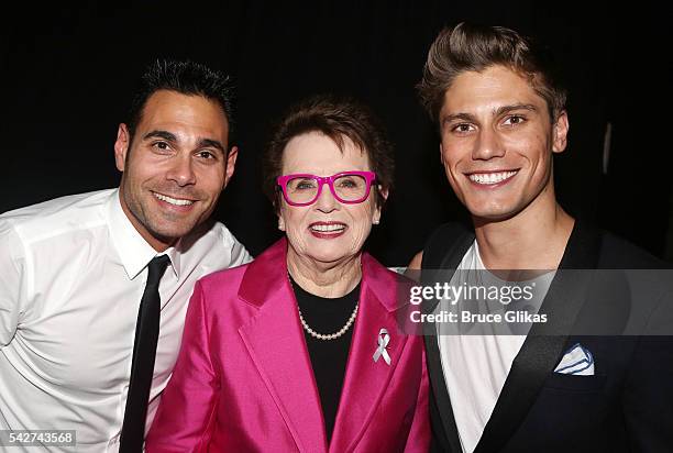 Eric Podwall, Honoree Billie Jean King and CNN's James Williams attend The Logo TV 2016 Trailblazer Honors at Cathedral of St. John the Divine on...