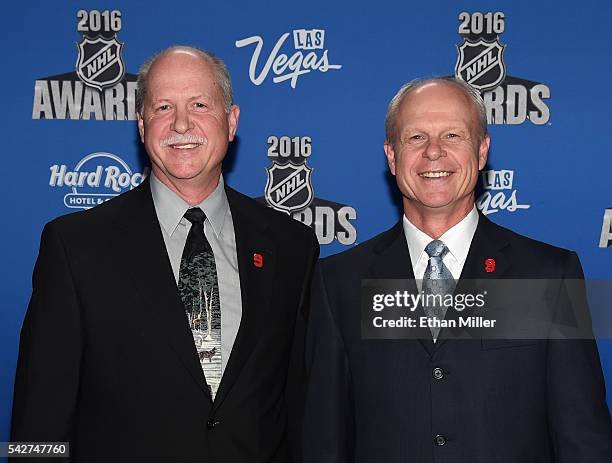 Gordie Howe's sons Marty Howe and Mark Howe attend the 2016 NHL Awards at the Hard Rock Hotel & Casino on June 22, 2016 in Las Vegas, Nevada.