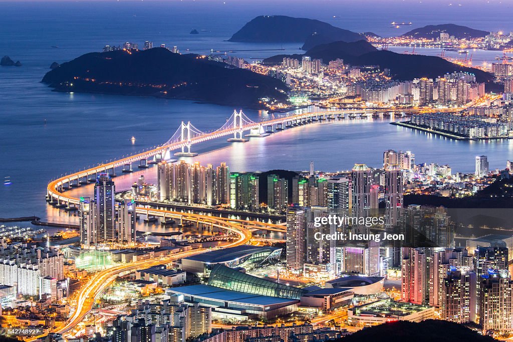 Night View Of Busan City