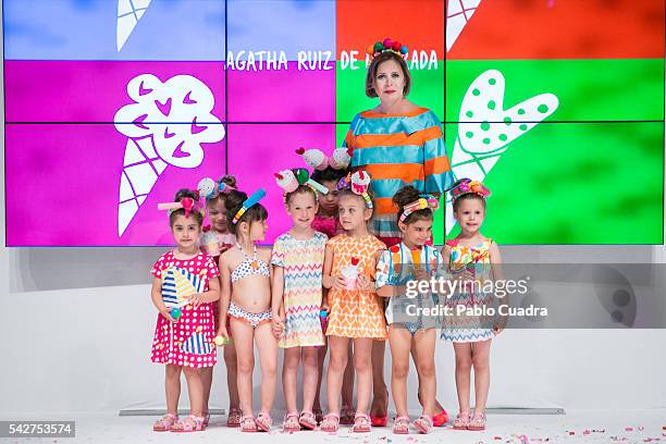 Agatha Ruiz de la Prada attends FIMI 2016 Fashion Show at 'Palacio de Cristal' on June 24, 2016 in Madrid, Spain.