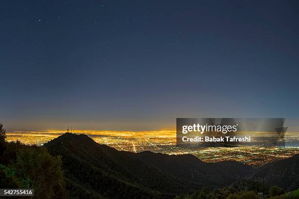 night sky above los angeles - light pollution stock pictures, royalty-free photos & images