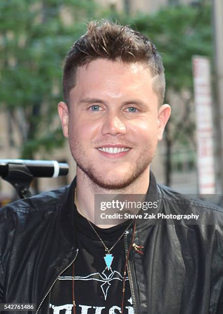 American Idol winner Trent Harmon performs during "FOX & Friends" All American Concert Series outside of FOX Studios on June 24, 2016 in New York...