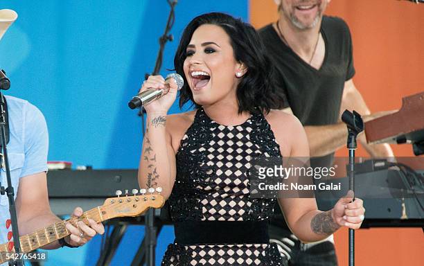 Demi Lovato performs on ABC's "Good Morning America" at SummerStage at Rumsey Playfield, Central Park on June 24, 2016 in New York City.