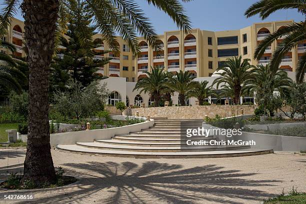 General view of the closed Imperial Marhaba Hotel on June 24, 2016 in Sousse, Tunisia. The Imperial Marhaba hotel was the main target of the 2015...