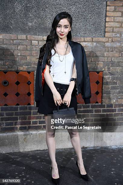 Angelababy attends the Givenchy Menswear Spring/Summer 2017 show as part of Paris Fashion Week on June 24, 2016 in Paris, France.