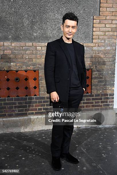 Huang Xiaoming attends the Givenchy Menswear Spring/Summer 2017 show as part of Paris Fashion Week on June 24, 2016 in Paris, France.