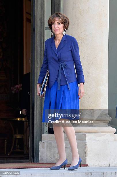 Marisol Touraine, French Minister of Social Affairs arrives for an exceptional cabinet meeting following the results of the UK EU Referendum vote at...
