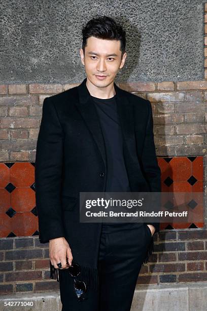 Actor Huang Xiaoming attends the Givenchy Menswear Spring/Summer 2017 show as part of Paris Fashion Week on June 24, 2016 in Paris, France.
