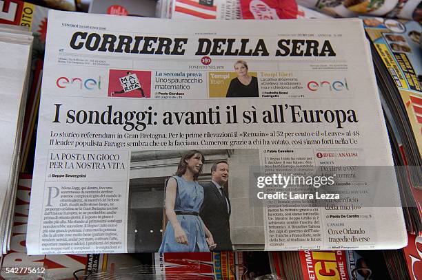 One of the major Italian newspapers Corriere della Sera incorrectly reports in its paper edition the news about Brexit and mistakenly report in their...