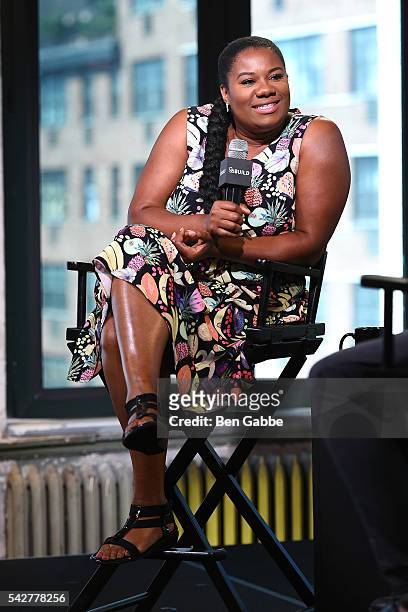 Actress Adrienne C. Moore attends AOL Build to discuss "Orange Is The New Black" at AOL Studios In New York on June 24, 2016 in New York City.