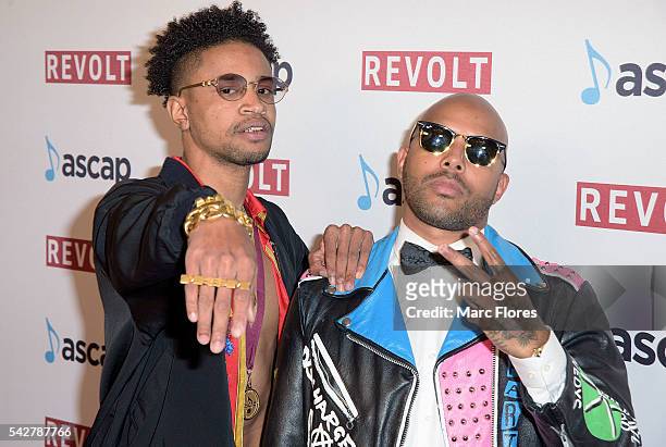 Producer Emmanuel 'Mano' Nickerson and singer HXLT attend the 29th Annual ASCAP Rhythm and Soul Music Awards at the Beverly Wilshire Four Seasons...