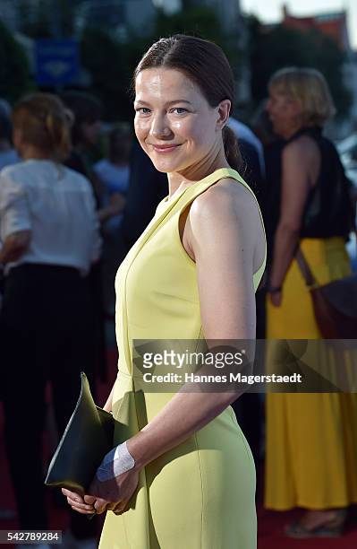 Hannah Herzsprung during the ARD Degeto Get Together during the Munich Film Festival 2016 at Kaisergarten on June 24, 2016 in Munich, Germany.
