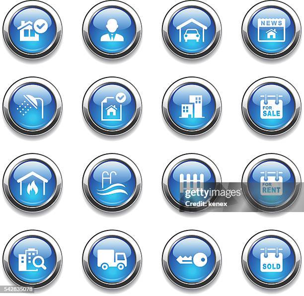 crystal icons set/immobilien - bad news stock-grafiken, -clipart, -cartoons und -symbole