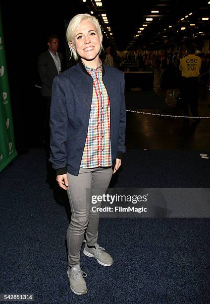 YouTuber Hannah Hart attends VidCon at the Anaheim Convention Center on June 24, 2016 in Anaheim, California.