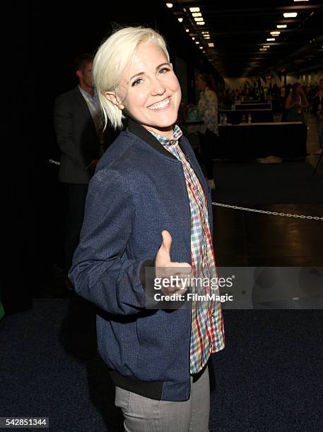 YouTuber Hannah Hart attends VidCon at the Anaheim Convention Center on June 24, 2016 in Anaheim, California.