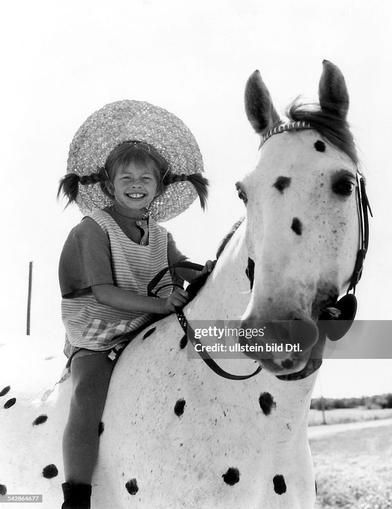 PIPPI LONGSTOCKING, 1969. Still from the Swedish film, Pippi Longstocking, starring Inger Nilsson. Directed by Olle Hellbom, 1969.