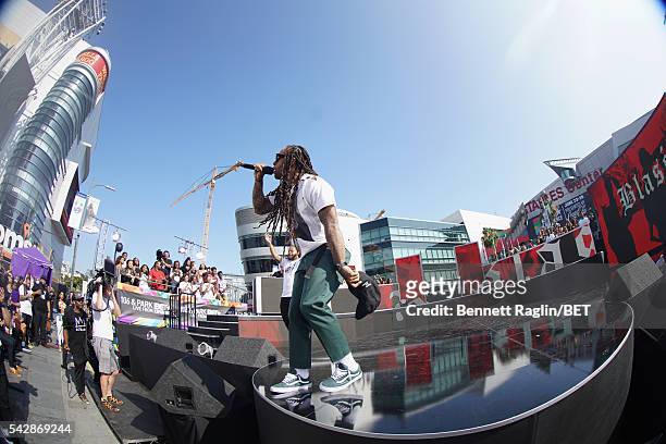Recording artist Ty Dolla Sign performs onstage at 106 & Park sponsored by Apple Music during the 2016 BET Experience at Microsoft Square on June 24,...