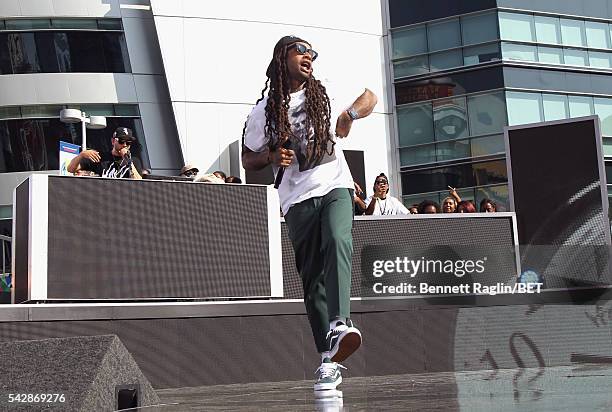 Recording artist Ty Dolla Sign performs onstage at 106 & Park sponsored by Apple Music during the 2016 BET Experience at Microsoft Square on June 24,...