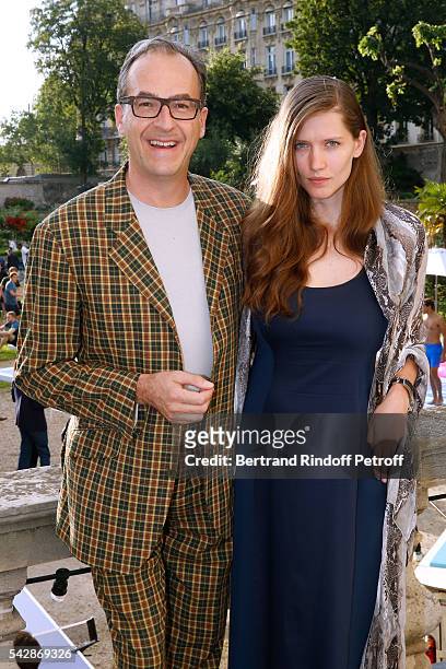 Emmanuel de Brantes and his companion Hea Deville attend the Berluti Menswear Spring/Summer 2017 show as part of Paris Fashion Week on June 24, 2016...