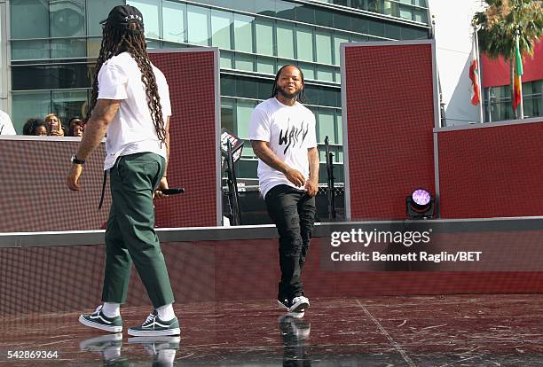 Recording artist Ty Dolla Sign performs onstage at 106 & Park sponsored by Apple Music during the 2016 BET Experience at Microsoft Square on June 24,...