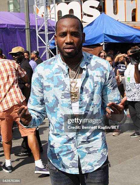 Recording artist Young Greatness attends 106 & Park sponsored by Apple Music during the 2016 BET Experience at Microsoft Square on June 24, 2016 in...