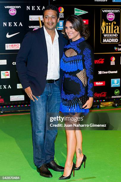 Mahes Bhupathi and Lara Dutta attend IIFA Awards 2016 - Rocks Green Carpet at Ifema on June 24, 2016 in Madrid, Spain.