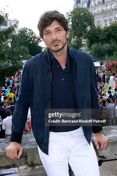 Model Andres Velencoso Segura attends the Berluti Menswear Spring/Summer 2017 show as part of Paris Fashion Week on June 24, 2016 in Paris, France.