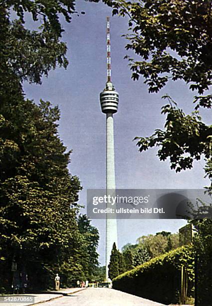 Blick auf den Fernsehturm- 1956