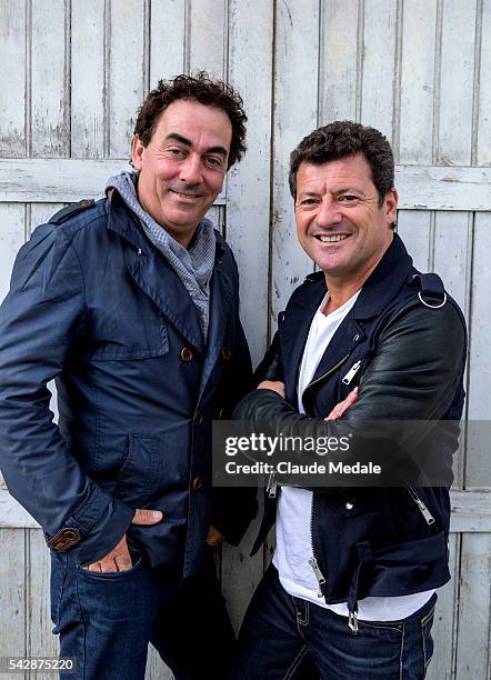 Eric Carriere and Francis Ginibre actors in the movie "Repas de Famille"