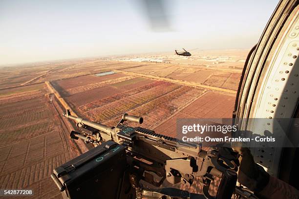 Machine Gun on Black Hawk Helicopter