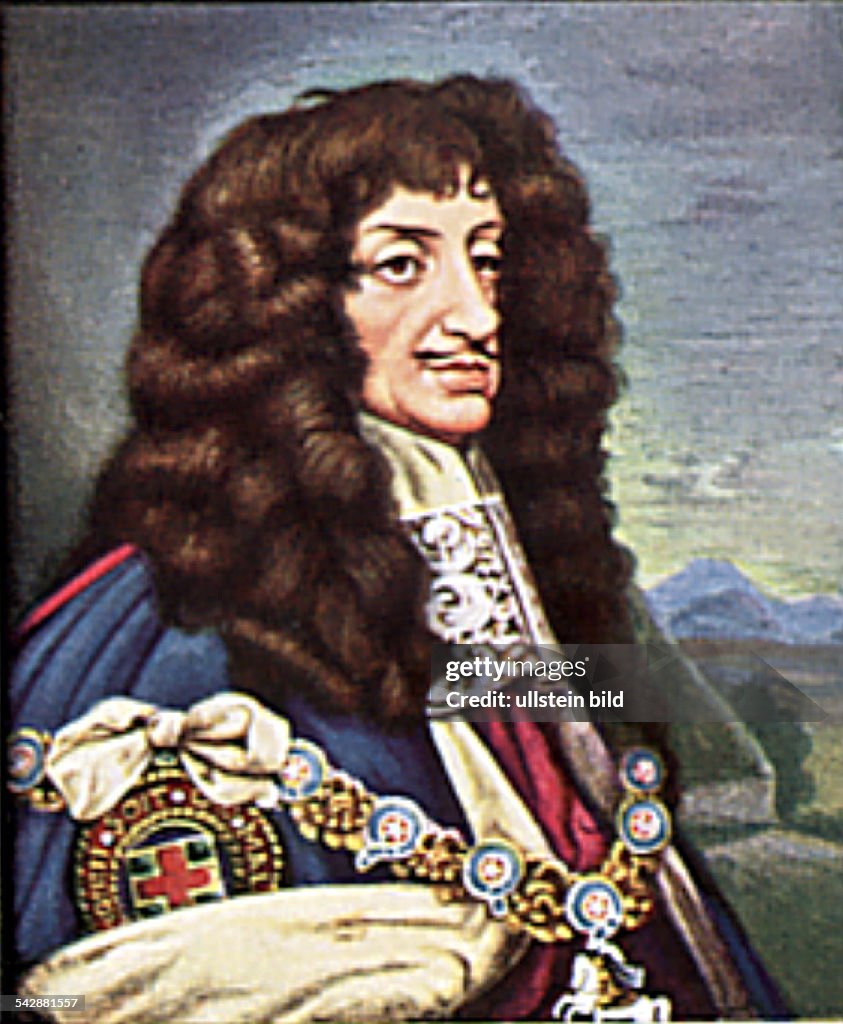 Karl II. 1630 1685König von England 16601685Miniatur nach Samuel