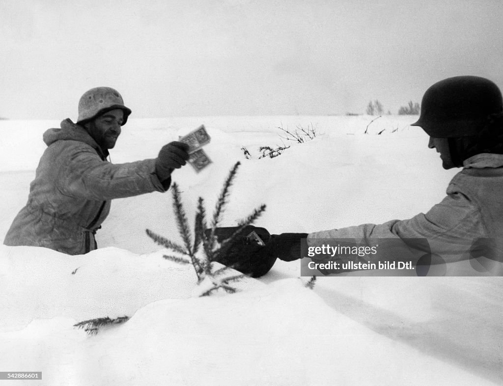 World War II Battle of Courland Two members of a Danish unit of the Waffen-SS in Courland, Soviet Union, where they took part in the battle of Courland - February 1945