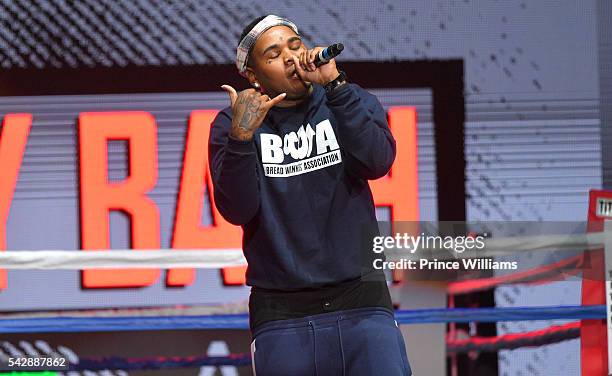 Kevin Gates performs at Birthday Bash ATL The Heavyweights of HIP HOP Live in Concert at Philips Arena on June 18, 2016 in Atlanta, Georgia.