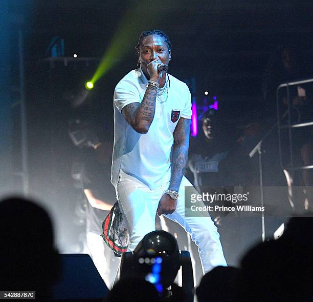 Future performs at Birthday Bash ATL The Heavyweights of HIP HOP Live in Concert at Philips Arena on June 18, 2016 in Atlanta, Georgia.