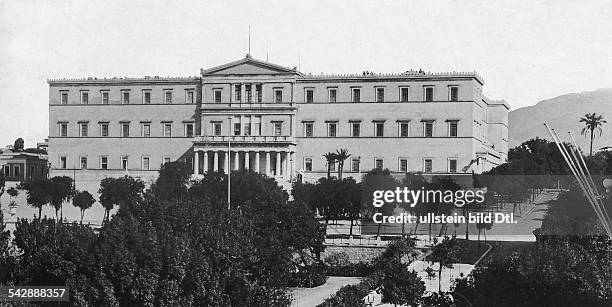 Greece, Athens, Royal Palace, today the Greek Parliament, date unknown around 1900