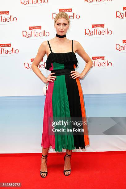 German model Lena Gercke attends the Raffaello Summer Day 2016 to celebrate the 26th anniversary of Raffaello on June 24, 2016 in Berlin, Germany.