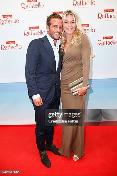 Football player Rafael van der Vaart and his new girlfriend Estavana Polman attend the Raffaello Summer Day 2016 to celebrate the 26th anniversary of...