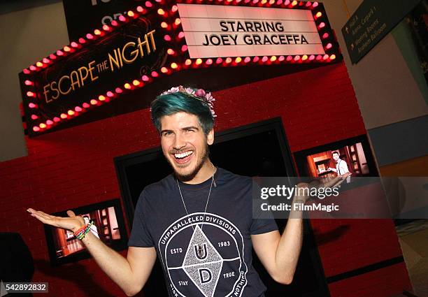 YouTuber Joey Graceffa attends the YouTube Red Originals Experience during VidCon at the Anaheim Convention Center on June 24, 2016 in Anaheim,...